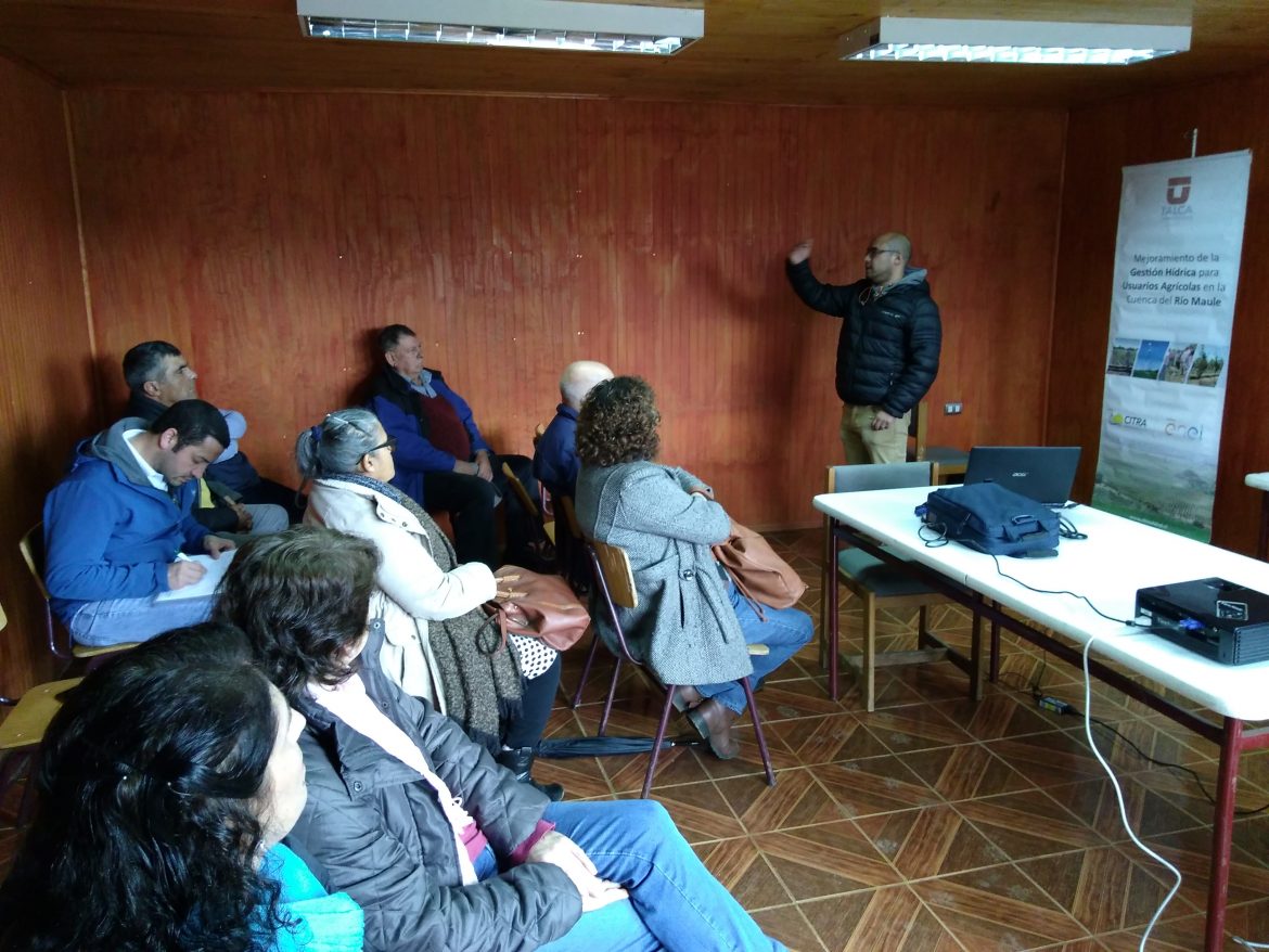 CITRA UTalca capacita a agricultores de Colbún para combatir sequía y cambio climático