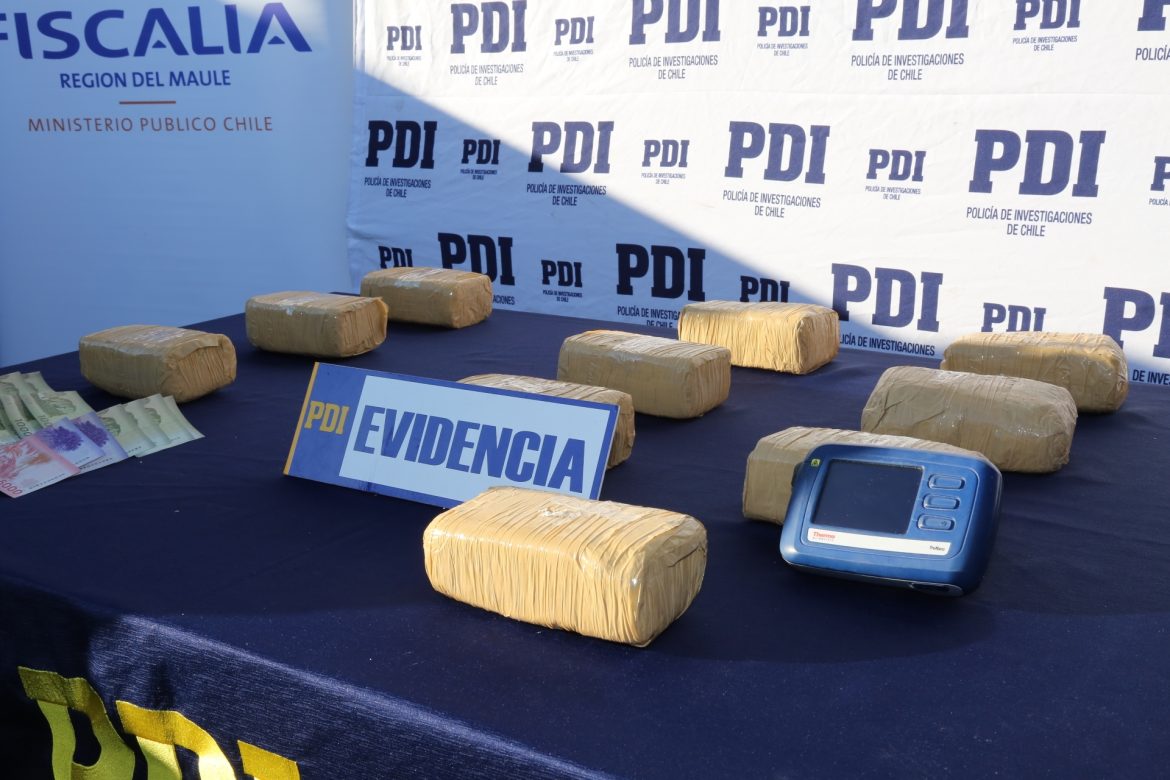 PDI sacó de circulación 10 kilos de cocaína base