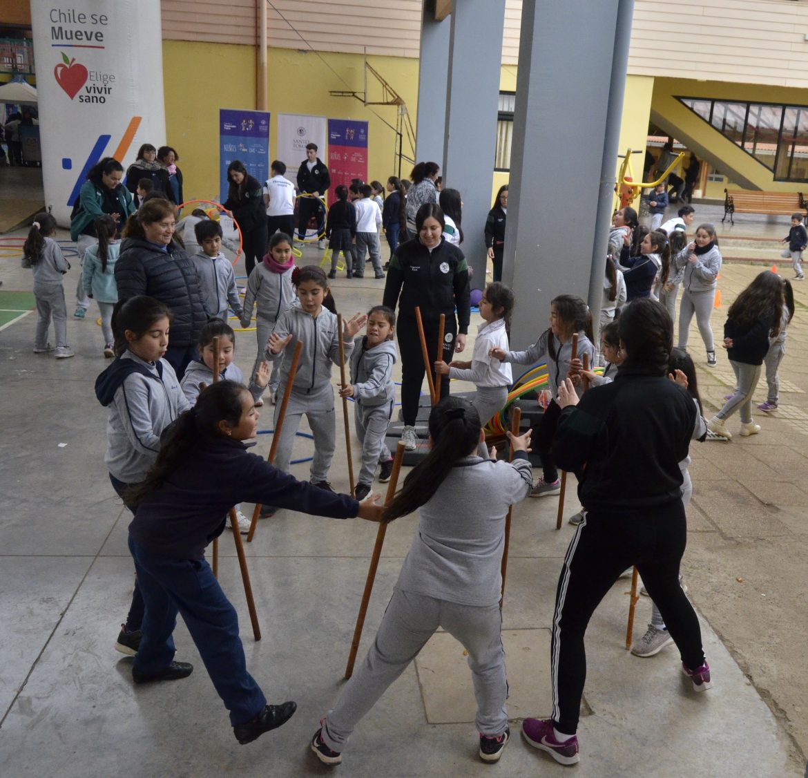 1.000 ESTUDIANTES PARTICIPARON EN FERIA DE ACTIVIDAD FÍSICA Y DEPORTE DE PELLUHUE