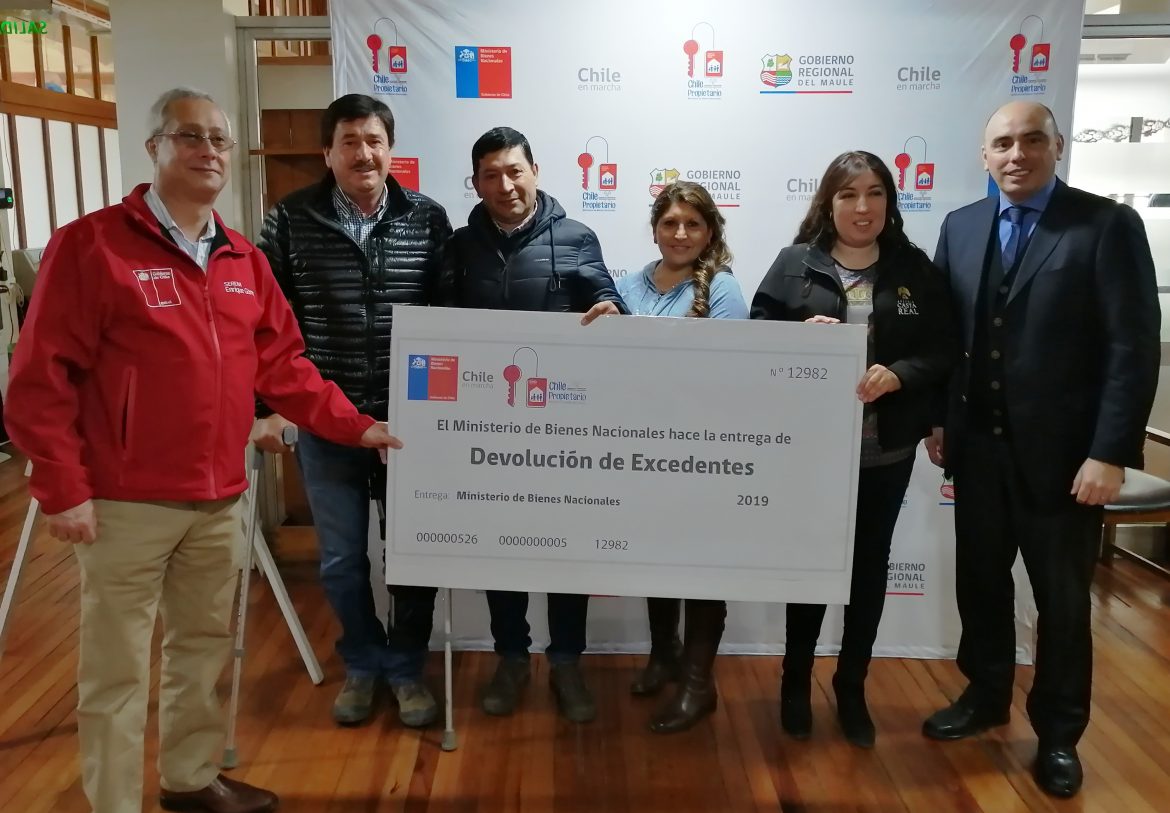 Seremi de Bienes Nacionales entregará más de $17 millones en excedentes de tramitación de Títulos de Dominio a beneficiarios de la Región del Maule