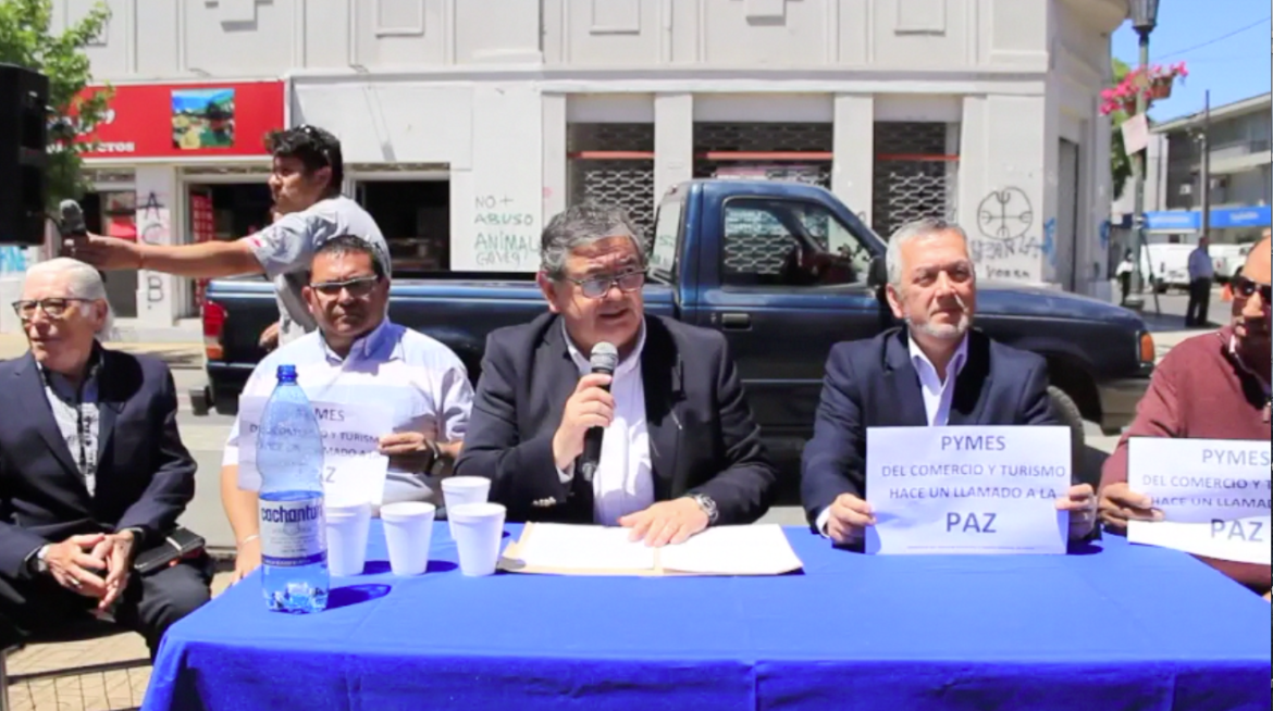 Concejal Figueroa y comerciantes talquinos realizan llamado a la paz y la justicia social
