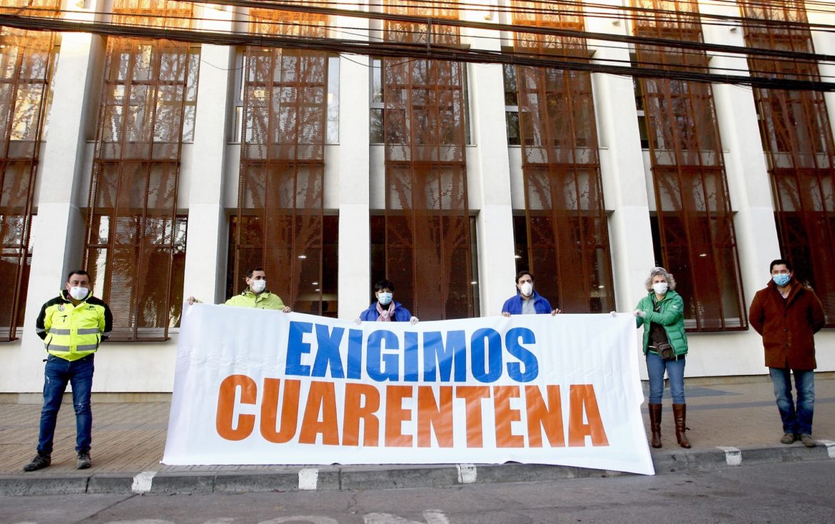 Alcaldes se manifiestan y piden cuarentena para la provincia de Curicó