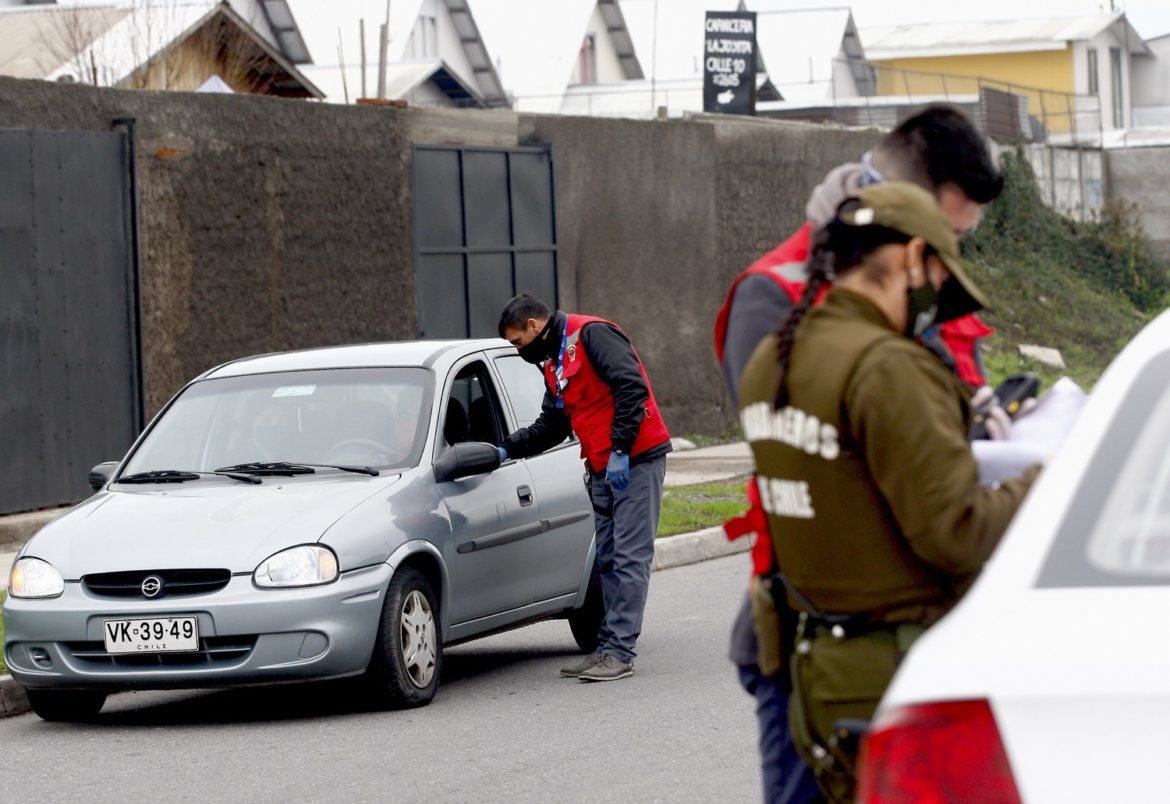 Intensa fiscalización de cuarentena se realiza en diversos sectores de Curicó.